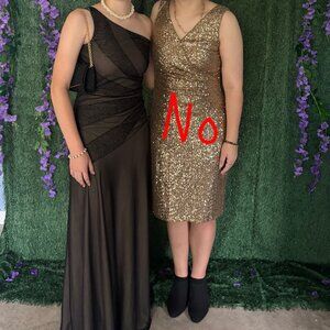 Brownish black prom dress